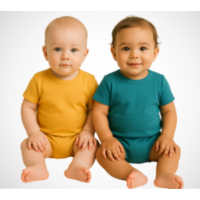 Organic Cotton Baby Bodysuits – Soft & Stretchy, Snap Closure, Short/Long Sleeves, Hypoallergenic, Easy Change, Sizes 0-24 Months, Breathable, Durable & Comfortable